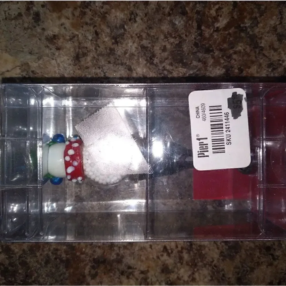 Pier 1 snowman wine bottle stopper New In Box